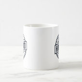 最高の夫バッジ デザイン コーヒーマグカップ (中央)
