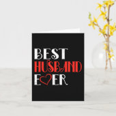 最高の夫 T シャツ バレンタインデーのギフト カード (黄色い花)