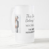 最高の夫Ever写真 フロストグラスビールジョッキ (正面左)