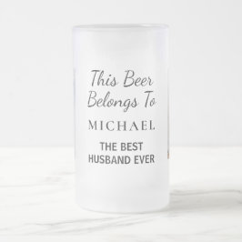 最高の夫Ever写真 フロストグラスビールジョッキ