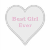 最高の女の子 シール (正面)