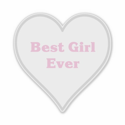 最高の女の子 シール (正面)