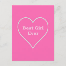 最高の女の子 ポストカード