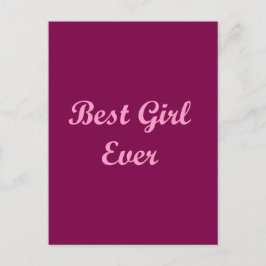 最高の女の子 ポストカード