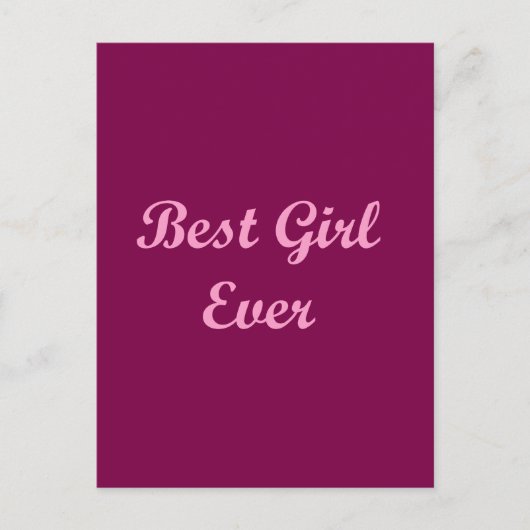 最高の女の子 ポストカード (正面)