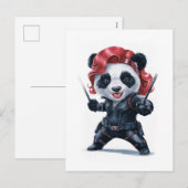 最高の女性アクションパンダ映画のキャラクターが登場 シーズンポストカード (正面/裏面)