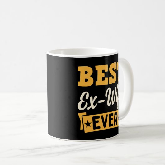 最高の妻の無おもしろい縁パーティー コーヒーマグカップ (正面右)