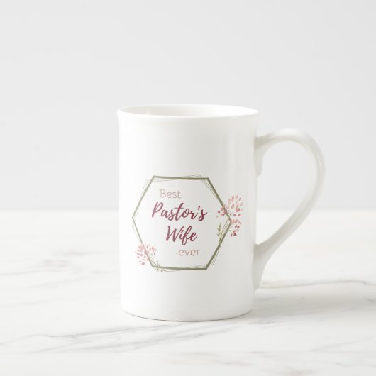 最高の妻の贈り物感動的 ボーンチャイナマグカップ (右)