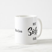 最高の姉へ 白マグカップ シンプル コーヒーマグカップ (正面右)