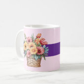 最高の姉を持つ人へ ガーベラの花 紫 コーヒーマグカップ (正面左)
