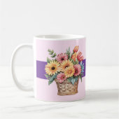 最高の姉を持つ人へ ガーベラの花 紫 コーヒーマグカップ (左)