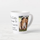 最高の姉妹の写真パーソナライズされた カフェラテマグ (右アングル)
