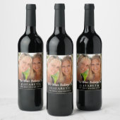 最高の姉妹の写真パーソナライズされた ワインラベル (ボトル)