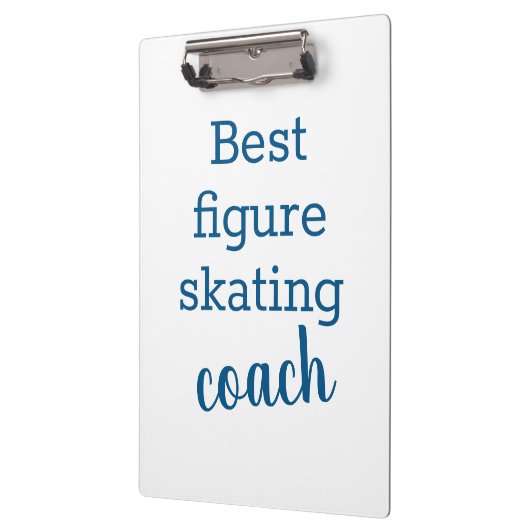 最高の姿スケートで滑るコーチの贈答品-クリップボード クリップボード (左)