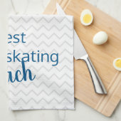 最高の姿スケートで滑るコーチ キッチンタオル (四つ折り)