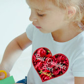 最高の娘エバー赤いハートマザーズモダンデイ Tシャツ