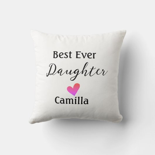 最高の娘名を追加パパ母の娘の日l クッション (裏面)
