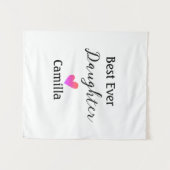 最高の娘名を追加パパ母の娘の日l タペストリー (正面(横))