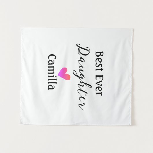 最高の娘名を追加パパ母の娘の日l タペストリー (正面(横))