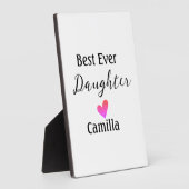 最高の娘名を追加パパ母の娘の日l フォトプラーク (側面)