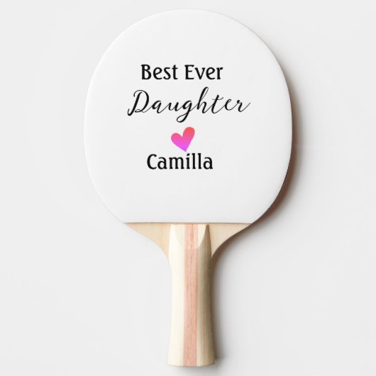 最高の娘名を追加パパ母の娘の日l 卓球ラケット (正面)