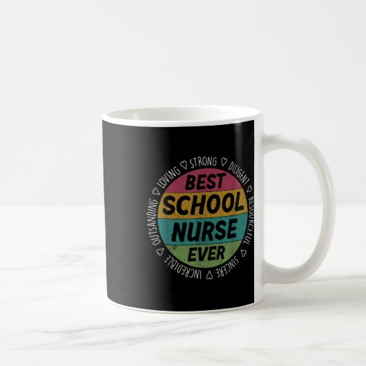最高の学校ナース感謝の贈り物看護 コーヒーマグカップ (右)