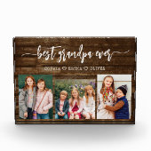 最高の孫ウッドフォトコラージュ フォトブロック (正面)