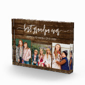 最高の孫ウッドフォトコラージュ フォトブロック (右)