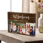 最高の孫ウッドフォトコラージュ フォトブロック