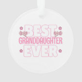 最高の孫娘 – さくらんぼの花 オーナメント (裏面)