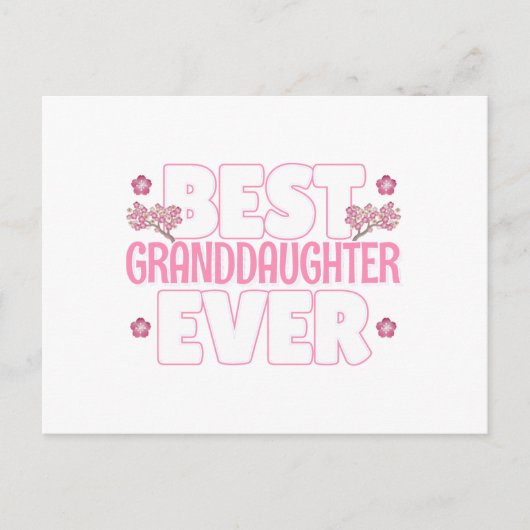 最高の孫娘 – さくらんぼの花 ポストカード (正面)