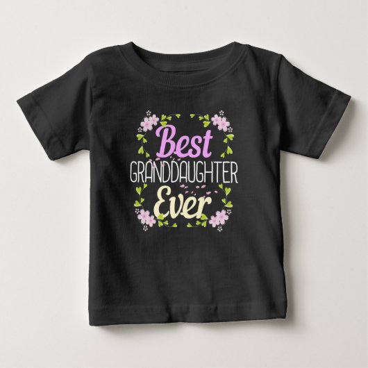 最高の孫娘Ever -フローラ ベビーTシャツ (正面)