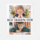 最高の孫2写真コラージュ フリースブランケット (正面)