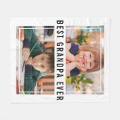 最高の孫2写真コラージュ フリースブランケット (正面(横))