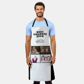 最高の孫4写真コラージュ エプロン (着用した状態)