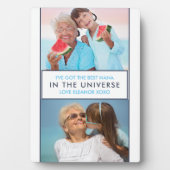 最高の宇宙のナパーソナライズされたナ – Two Photo フォトプラーク (正面)