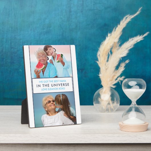 最高の宇宙のナパーソナライズされたナ – Two Photo フォトプラーク (側面)