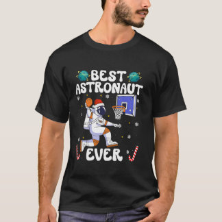 最高の宇宙飛行士のクリスマス・バスケットボール・ホリデーC Tシャツ