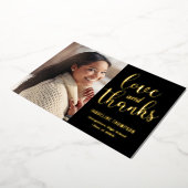 最高の実在フォイル卒業サンキューカード 箔招待状 (回転した状態)