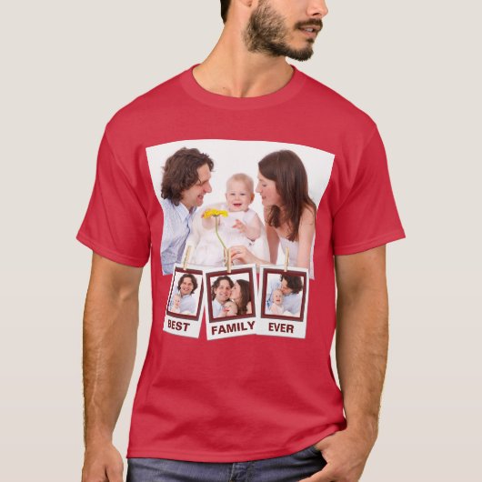 最高の家族のカスタムInstagram4枚のフォトコラージュ Tシャツ (正面)