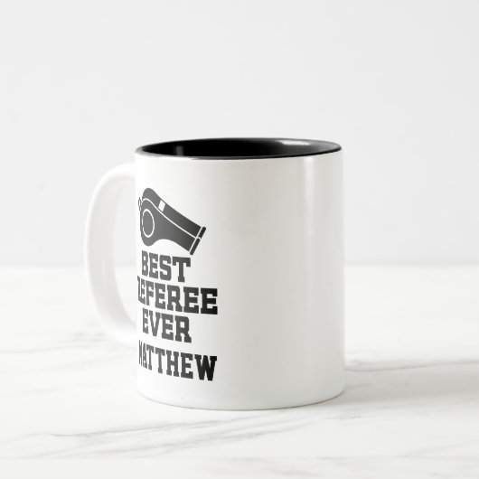 最高の審判パーソナライズされた員 ツートーンマグカップ (正面左)