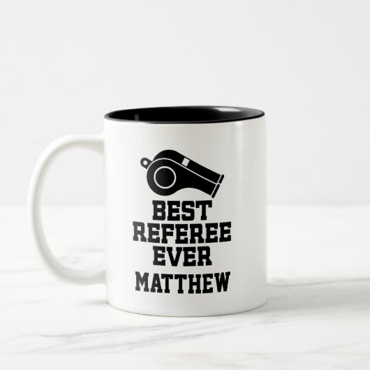 最高の審判パーソナライズされた員 ツートーンマグカップ (左)