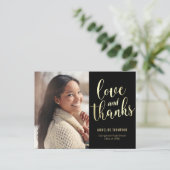 最高の将来の編集可能カラーサンキューカード ポストカード (スタンド正面)