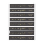 最高の将来編集可能カラー卒業ラベル ラップアラウンドラベル (シート)