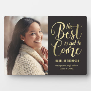 最高の将来編集可能カラー卒業額 フォトプラーク