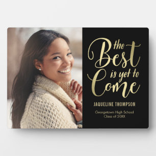 最高の将来編集可能カラー卒業額 フォトプラーク