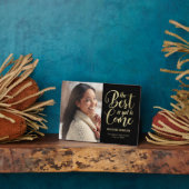 最高の将来編集可能カラー卒業額 フォトプラーク (側面)