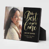 最高の将来編集可能カラー卒業額 フォトプラーク (側面)