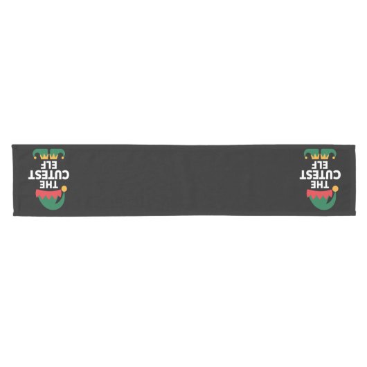 最高の小妖精や小人マッチングファミリークリスマス ショートテーブルランナー (横)