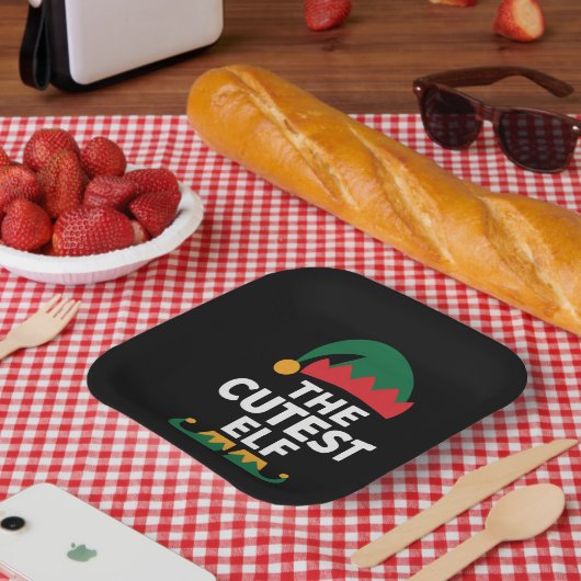 最高の小妖精や小人マッチングファミリークリスマス ペーパープレート (ピクニック)